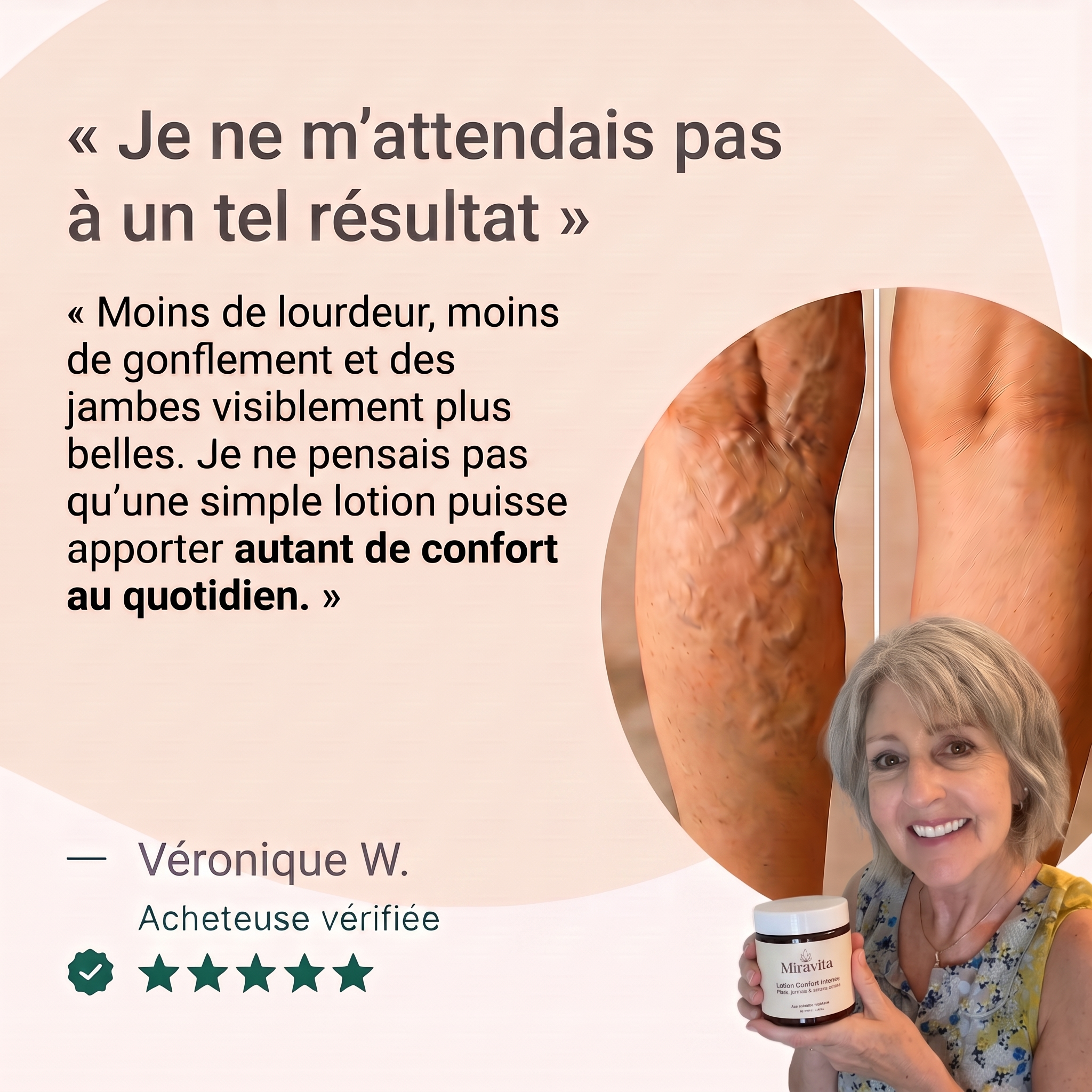 Lotion  Miravita®  – Jambes Lourdes, Gonflées & Veines Visibles